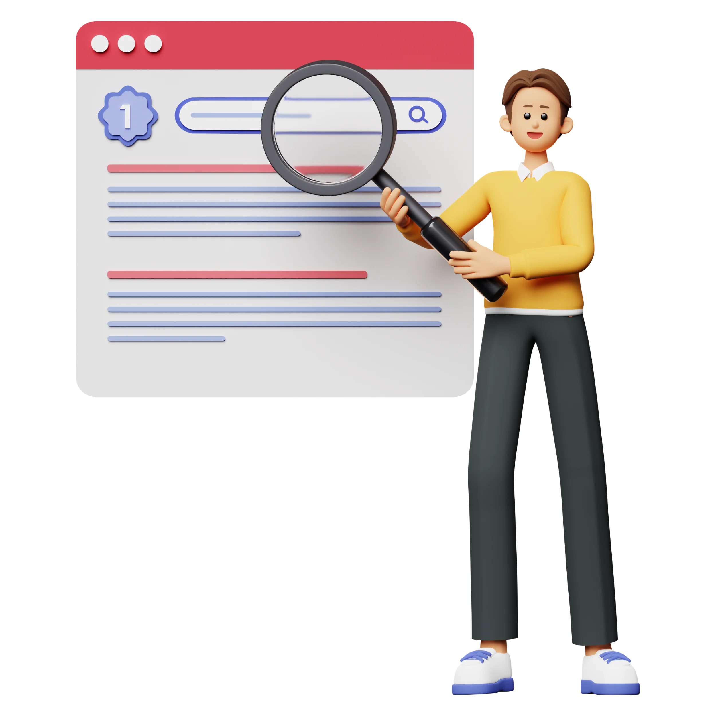 شخص يستخدم أدوات بحث وتحليل لمقارنة نتائج المنافسين في السوق الرقمي
